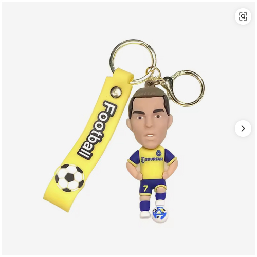 Factory Wholesale Hot Sale Generic Soccer Player Silhouette Custom 3D PVC Keychain