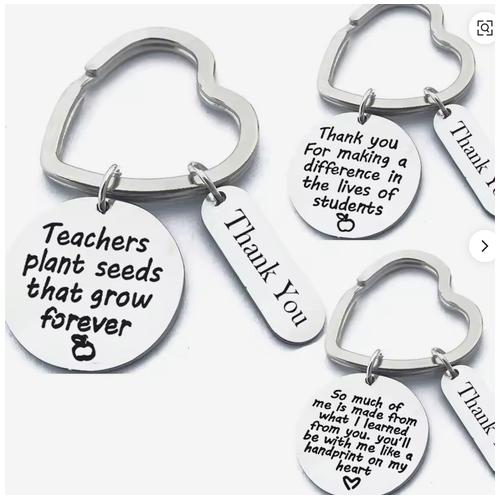 Factory Wholesale Hot Sale Global Delivery Educator Appreciation Gift Keychain Teacher Gift Custom Metal Keychain