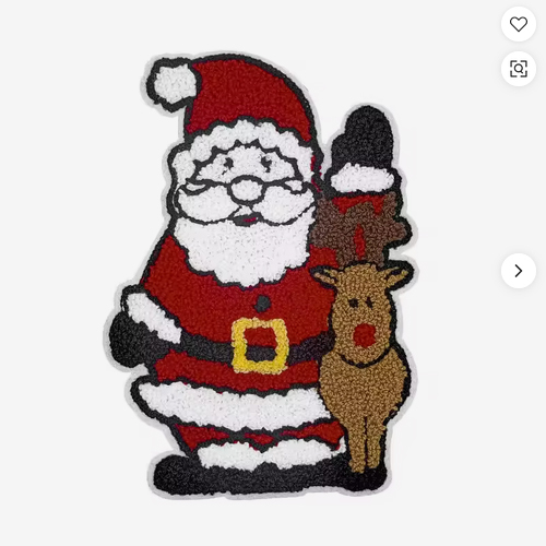 Cartoon Santa Claus Towel Embroidery Patches Cute Christmas Tree for Clothes Decoration