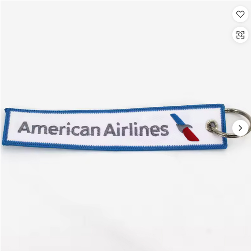 Custom Brand Name Logo Embroidery Anime Fabric Woven Tag Keychain Key Chain Patches for Promotional Gifts