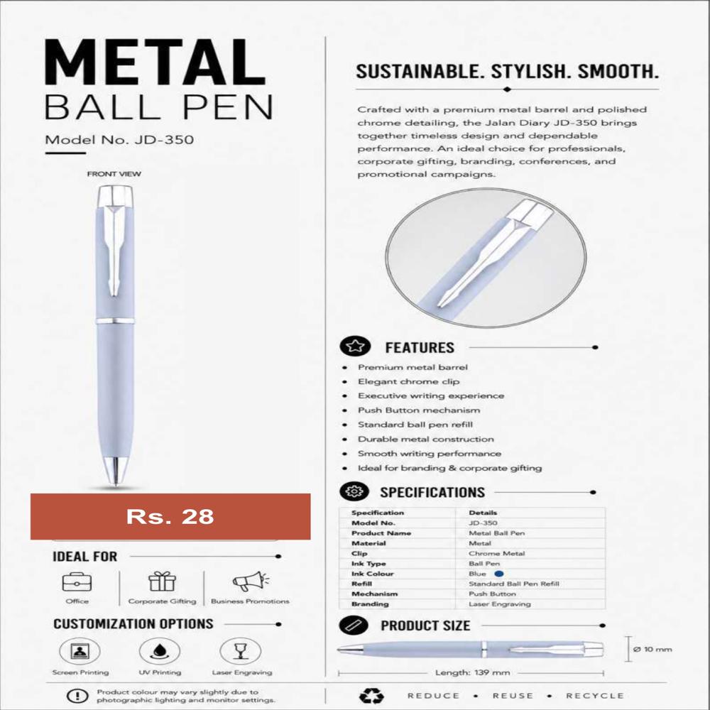 JD-348 Executive Metal Ball Pen 