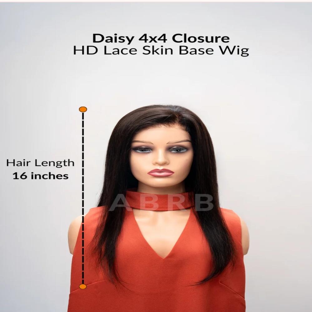 Glueless Daisy 4x4 Closure Skin Base Wig