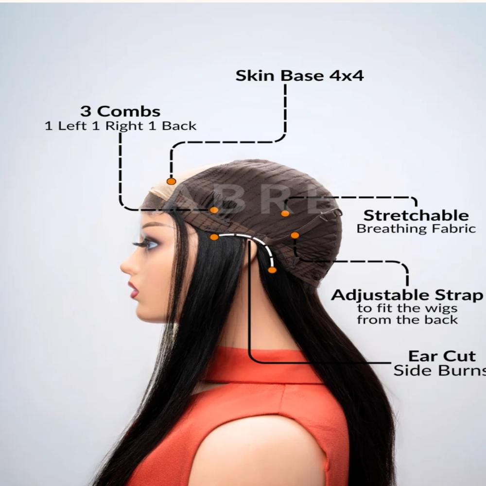 Glueless Daisy 4x4 Closure Skin Base Wig
