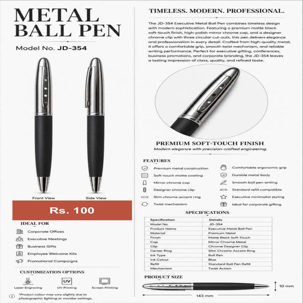JD-354 Executive Metal Ball Pen 