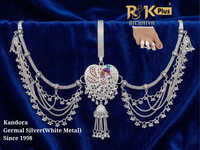 Ladies Peacock Pendant Waist Chain - Color: Silver With Multicolor Accents