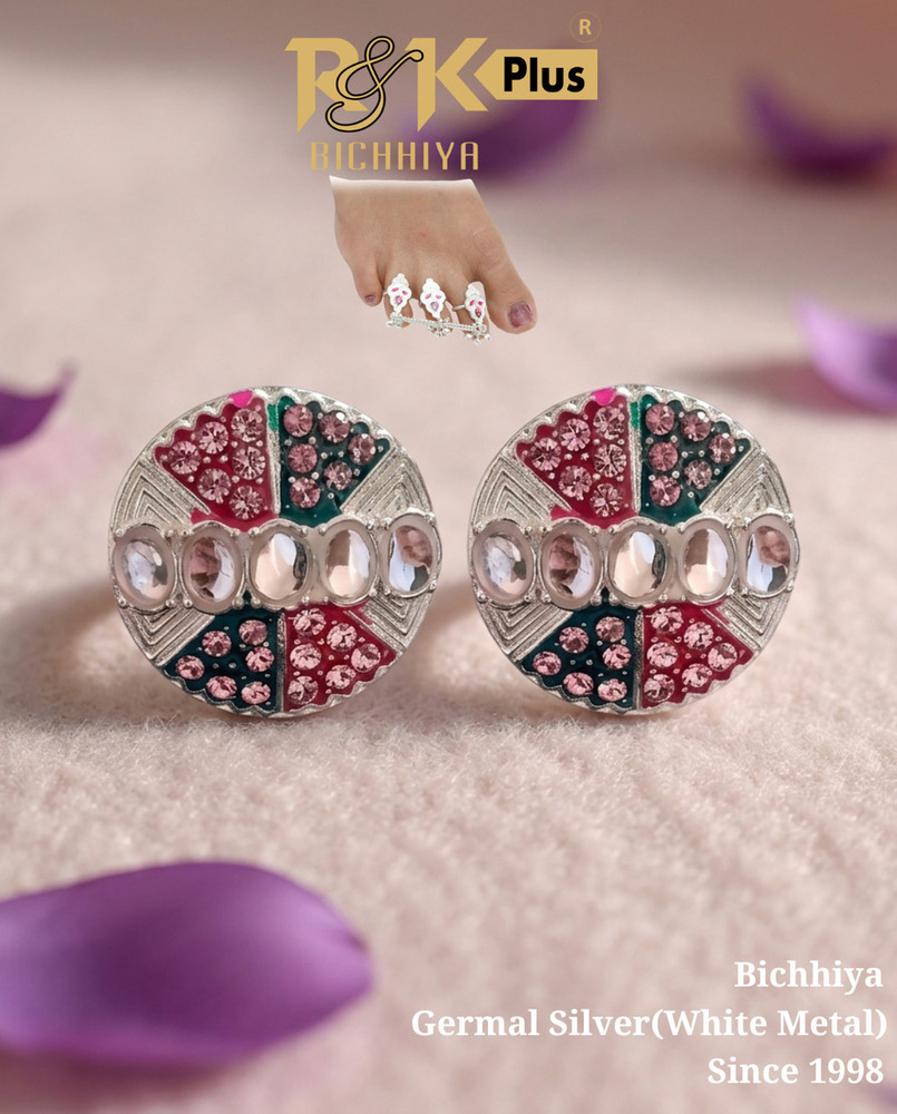 Round Multicolor Toe Ring