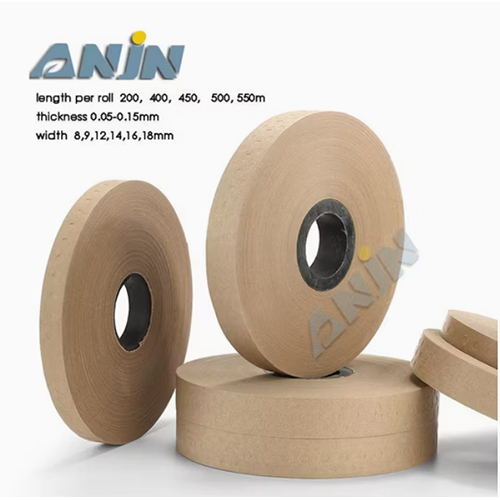 9mm, 12mm, 15mm, 16mm, 18mm Green Veneer Tape Adhesive Paper Gummed Paper in Rolls Gummed Tape