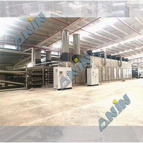 Veneer Roller Dryer with Veneer Feeeder Veneer Unloader Own Sprinkler Measures for Safety Operation of Plywood Mill