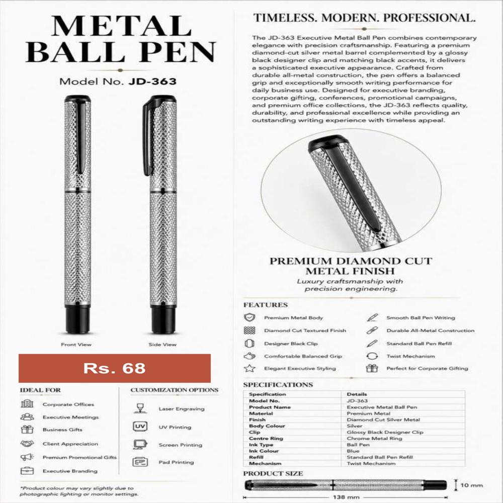 JD-363 Executive Metal Ball Pen