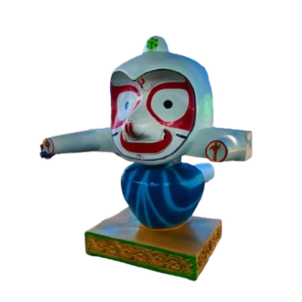 Frp Balabhadra Statue - Color: Blue-White