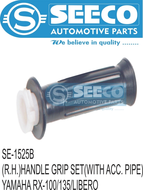 RH HANDLE GRIP SET - Rubber & Plastic Material, Weight: 10-55 Grams | Designed for Two-Wheelers, Powder Coated Surface Treatment