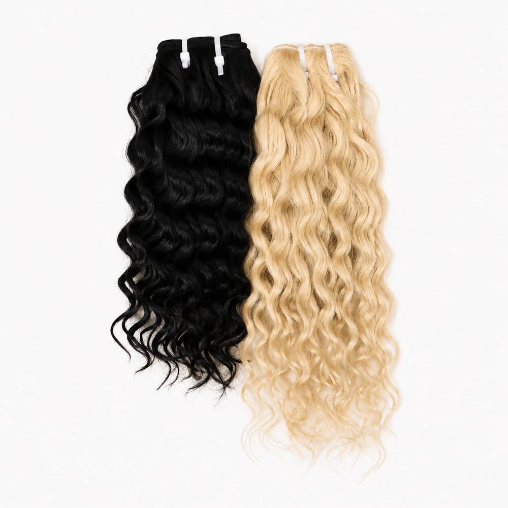 Blond Hair weft Extension