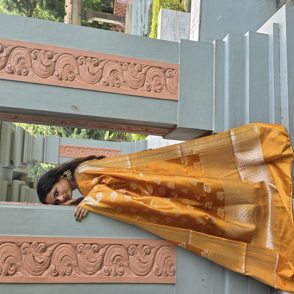 Suvarna Dupion Woven Golden Brilliance