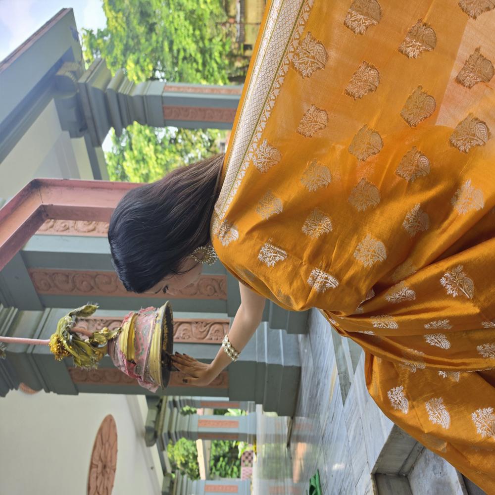 Suvarna Dupion Woven Golden Brilliance