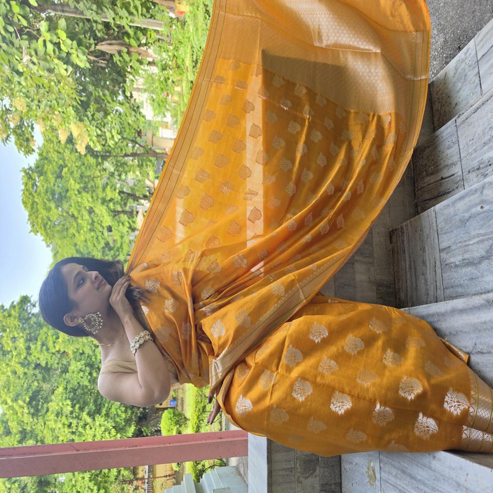 Suvarna Dupion Woven Golden Brilliance