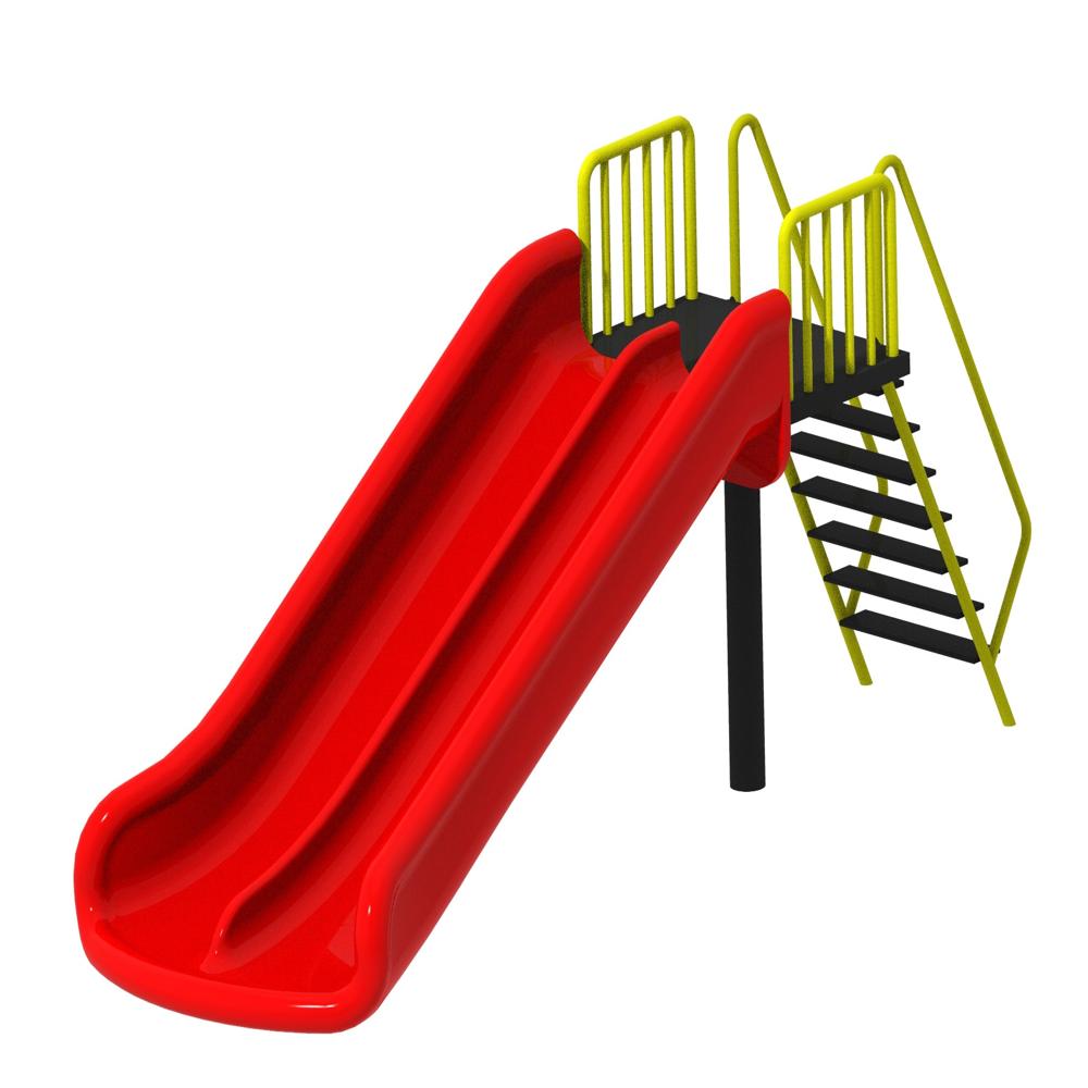 Tr22 Playground Slide - Mild Steel, 12 Feet, Multicolor | Non-slip Steps, Dual Handrails, Uv Resistant