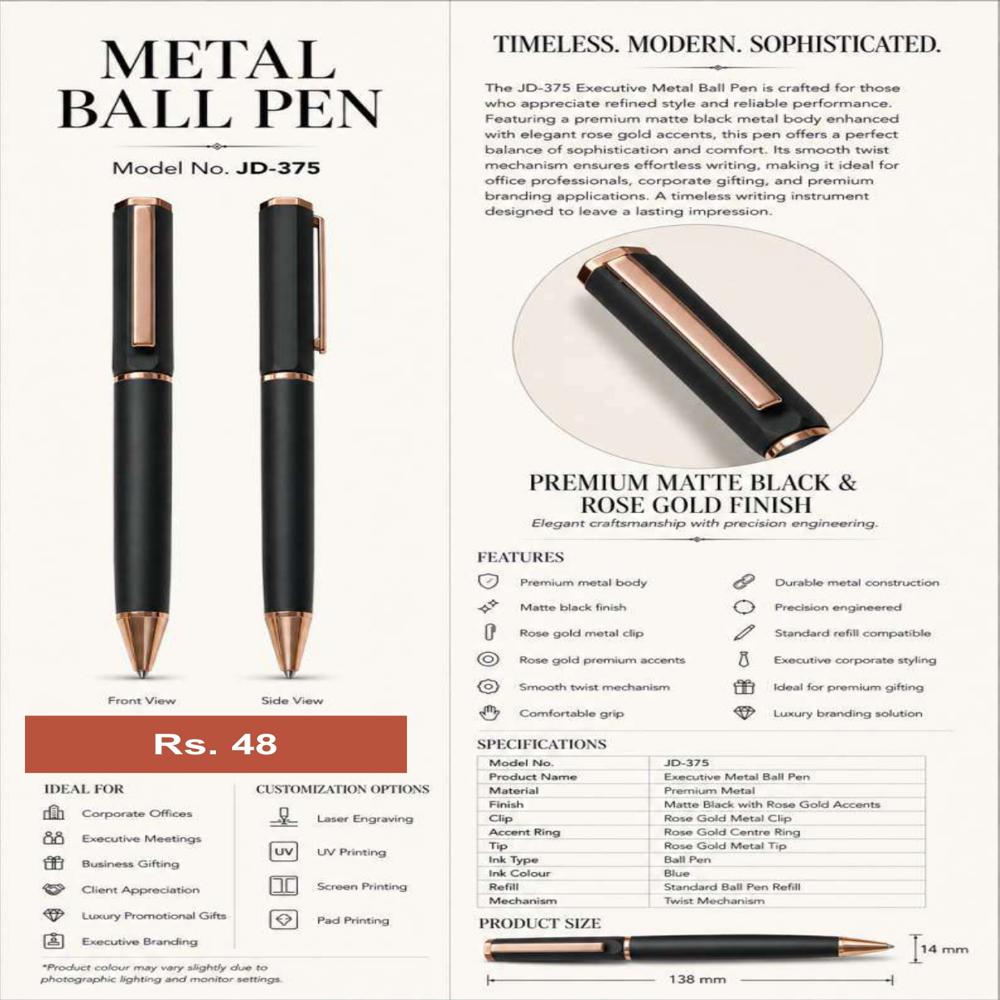 JD-375 Executive Metal Ball Pen