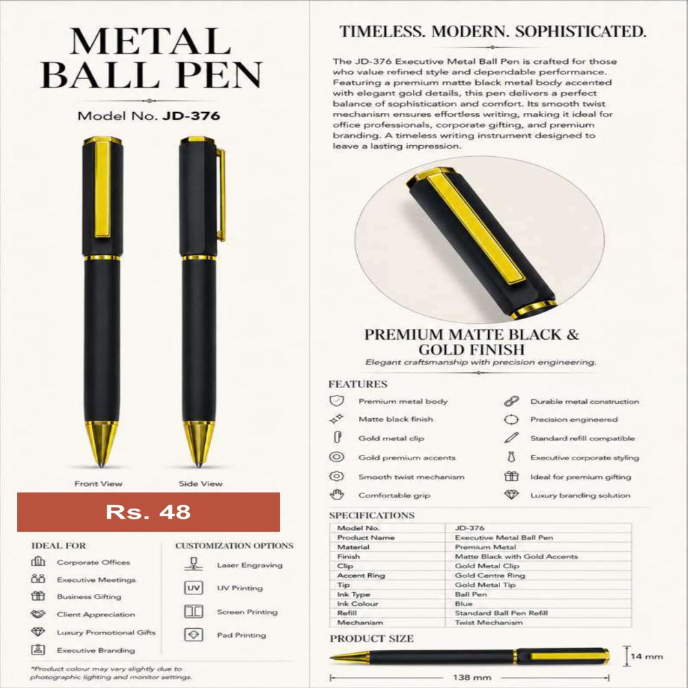 JD-376 Executive Metal Ball Pen 