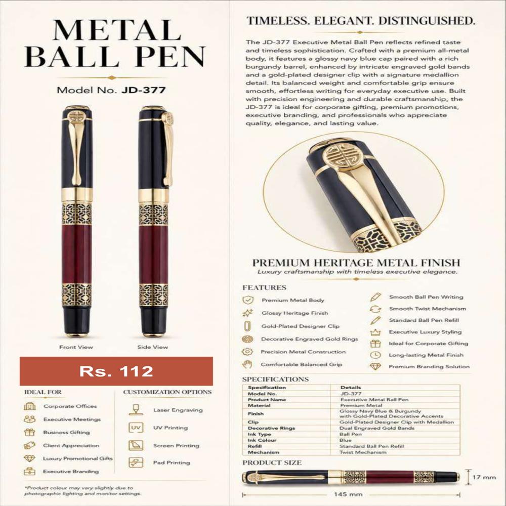 JD-377 Executive Metal Ball Pen