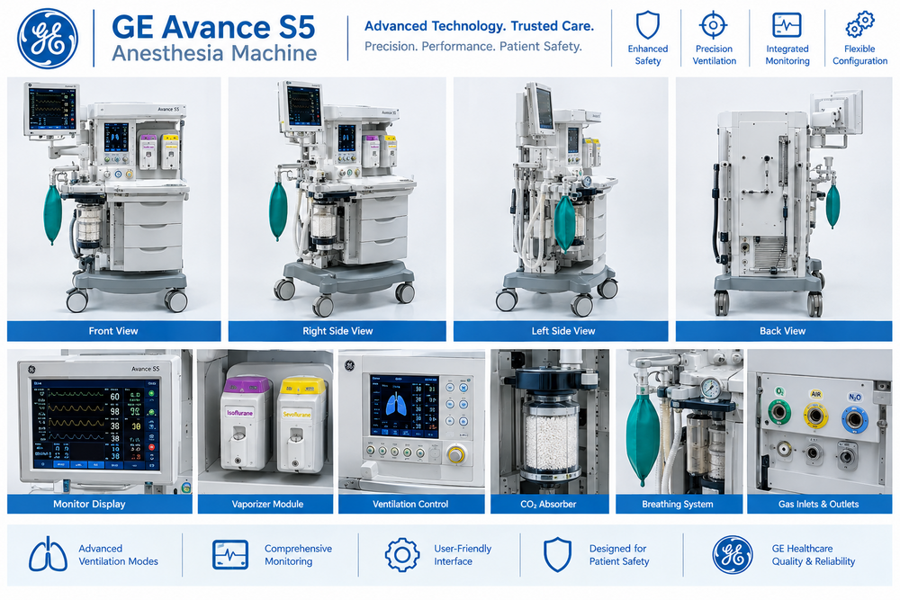 Anesthesia Machine Ge Avance S5 - Accuracy: Depends On Monitoring Parameter; Refer To Manual