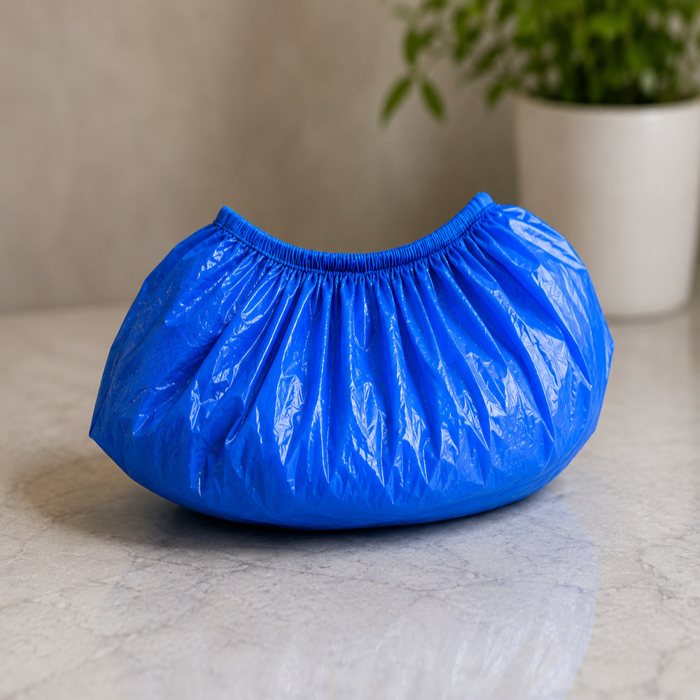 Blue Polyethylene Shoe Cover