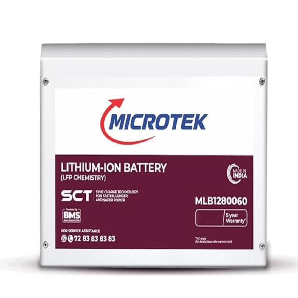 Microtek Lithium Battery Mlb2560060 100Ah/12.8V - Color: White With Maroon Label