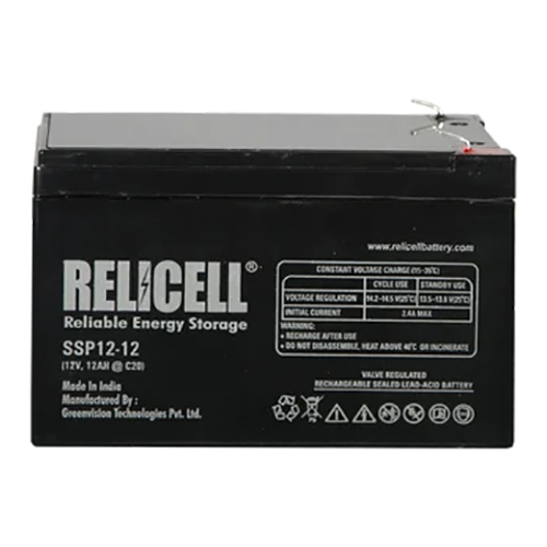 Relicell 12 Ah 12 Volt SMF VRLA Battery