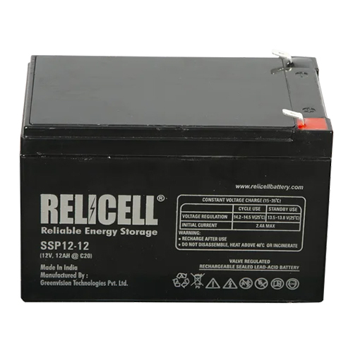 Relicell 12 Ah 12 Volt SMF VRLA Battery