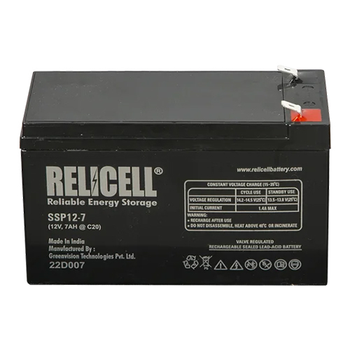 Relicell 7 Ah 12 Volt SMF VRLA Battery