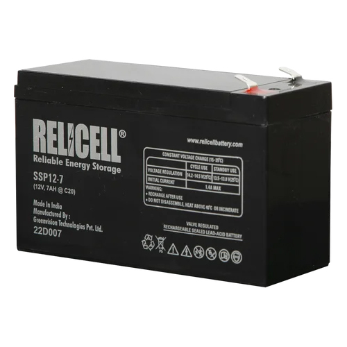 Relicell 7 Ah 12 Volt SMF VRLA Battery