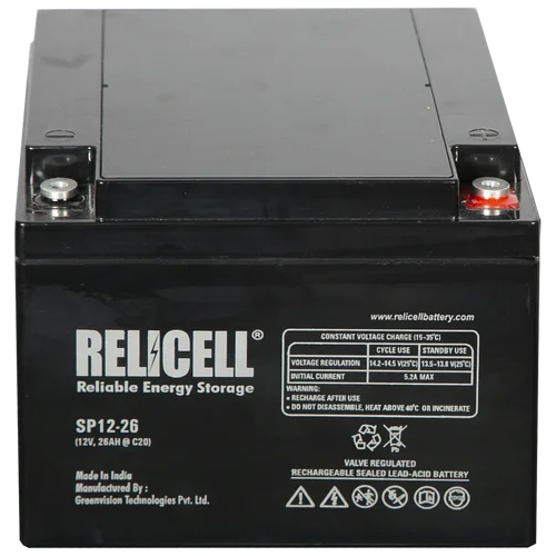 Relicell 26 Ah 12 Volt SMF VRLA Battery