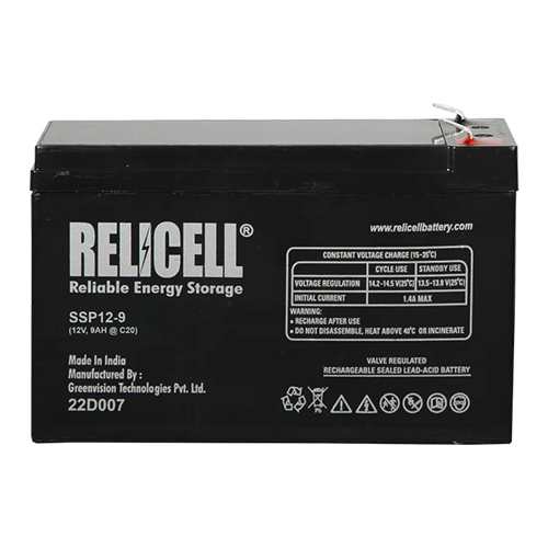 Relicell 9 Ah 12 Volt SMF VRLA Battery