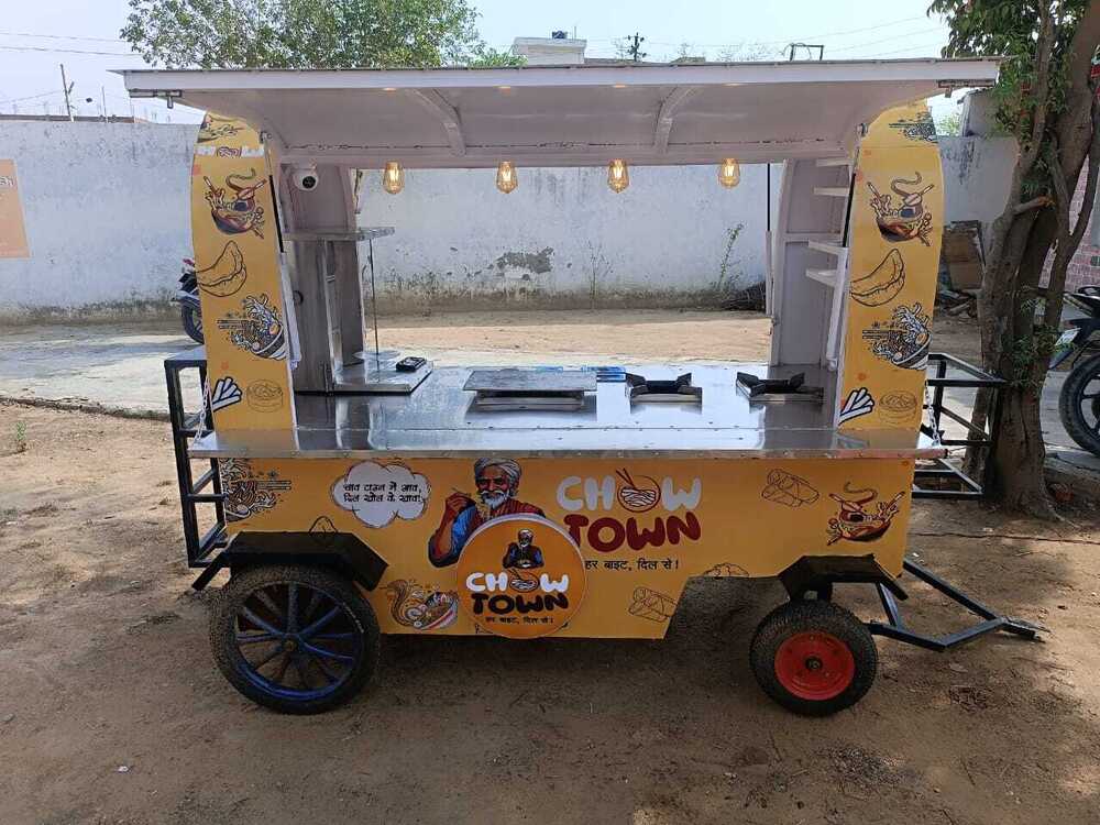 7x3 ft Food Cart 2 Burner Dosa Tawa