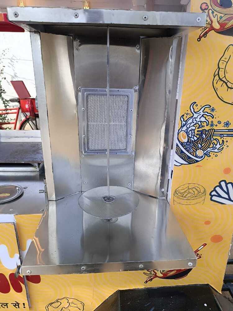 7x3 ft Food Cart 2 Burner Dosa Tawa