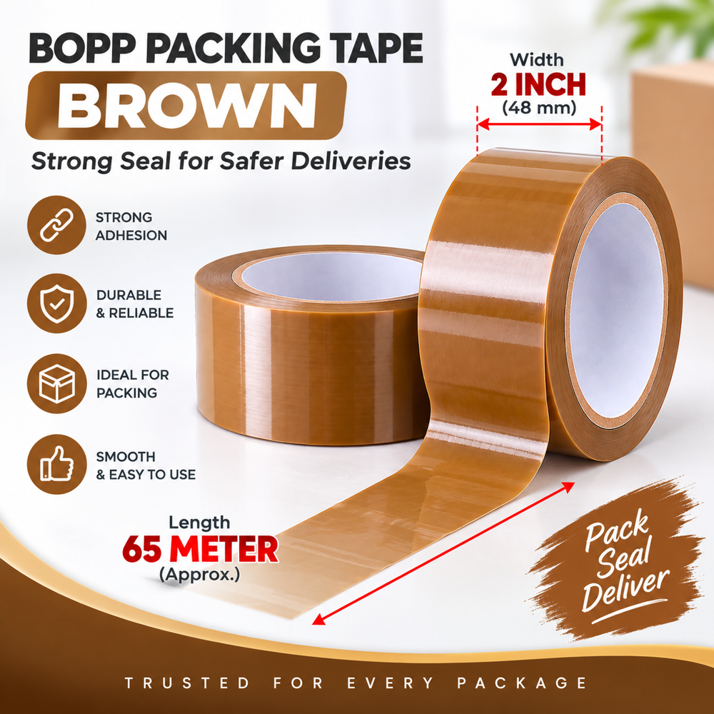 BOPP Self Adhesive 2 Inch Brown Packing Tape