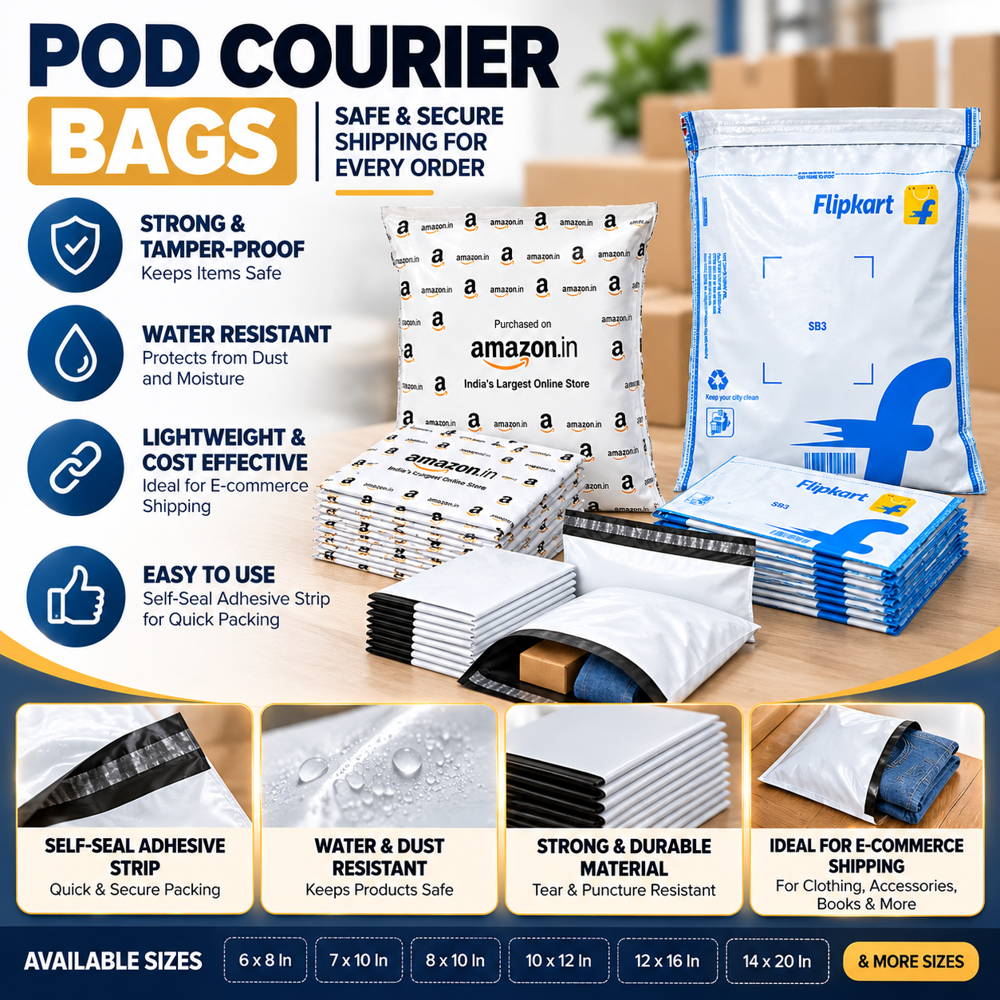 Normal White/Flipkart/Amazon Courier Bags