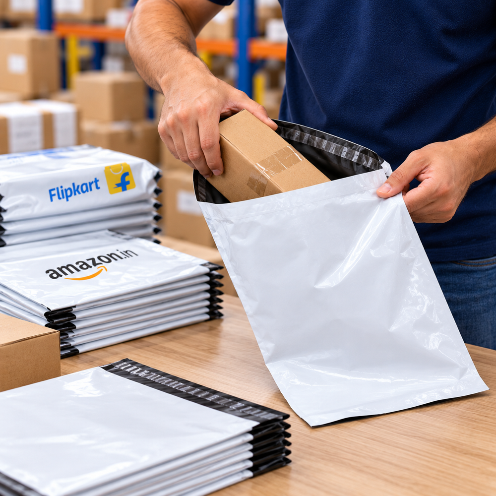 Normal White/Flipkart/Amazon Courier Bags
