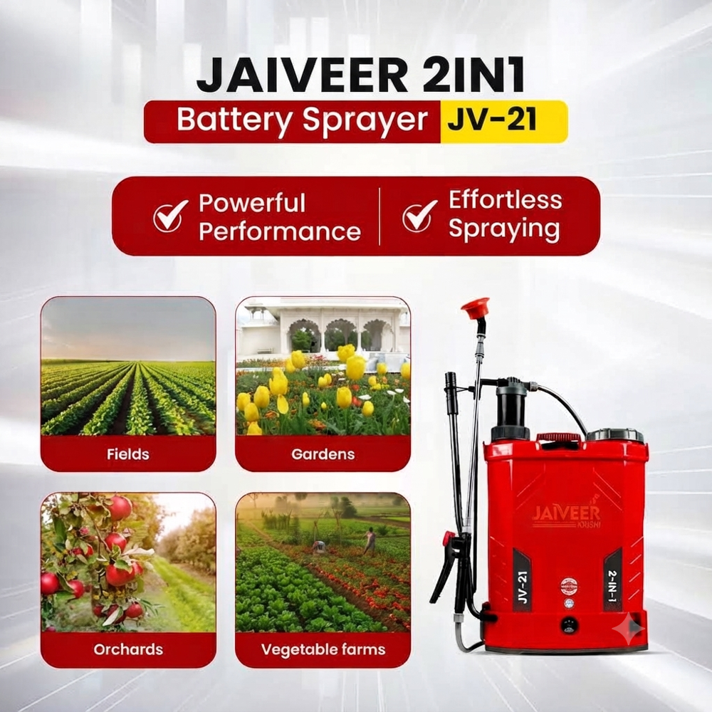 Jaiveer Battery Sprayer JV-21 (2 in 1)