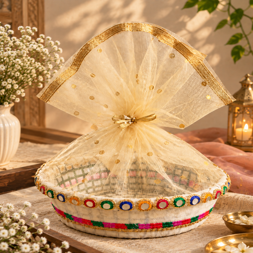 Plastic Basket For Gift Hampers - Depth: 2 Inch (In)