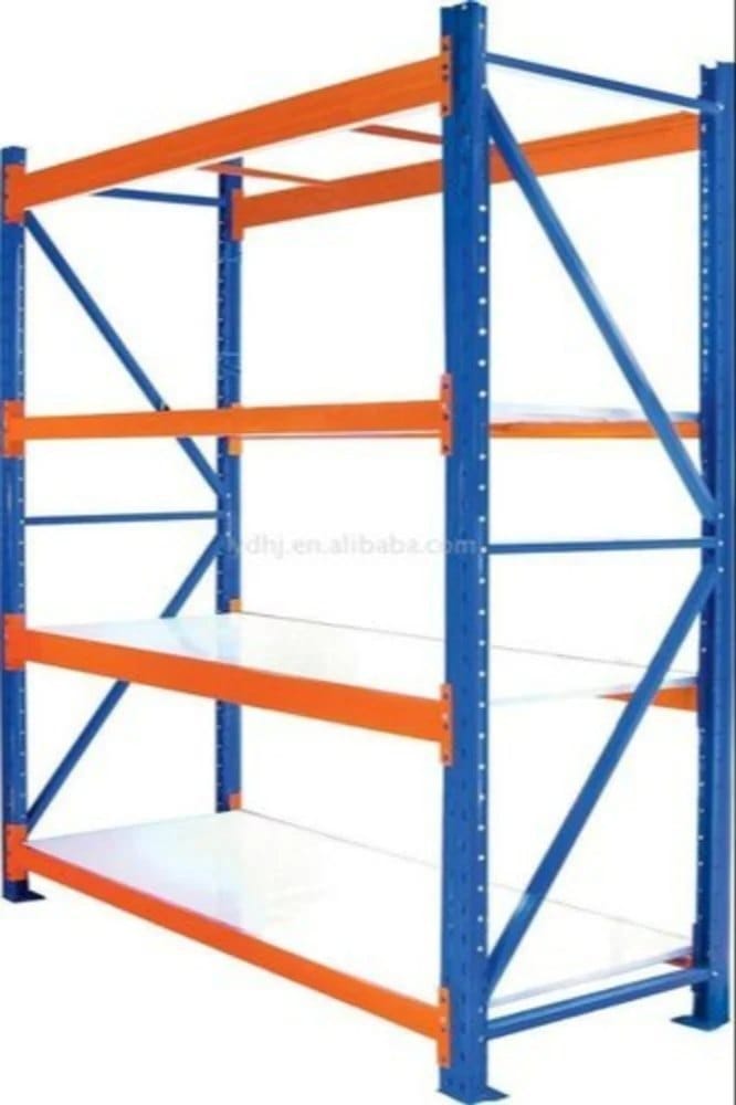Medium Duty Racks - Iron, 8'h X 8'l, Capacity 200-300 Kg/level, Grey Color | Ideal For Warehouse And Industrial Storage