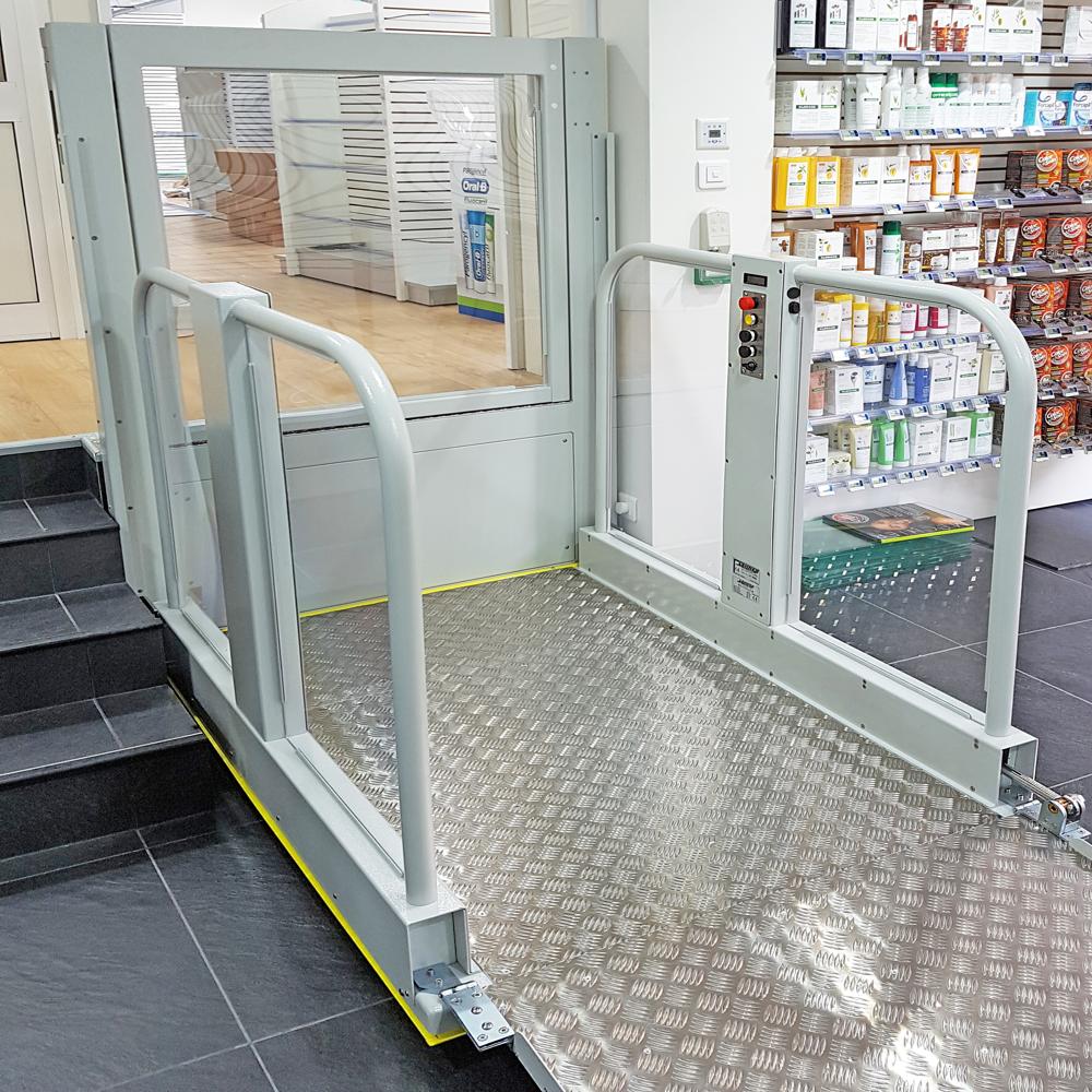 Compact Platformlifts - Stainless Steel, Electric/battery/hydraulic Power Supply | Calling Box, Remote Controller, Safety Sensor