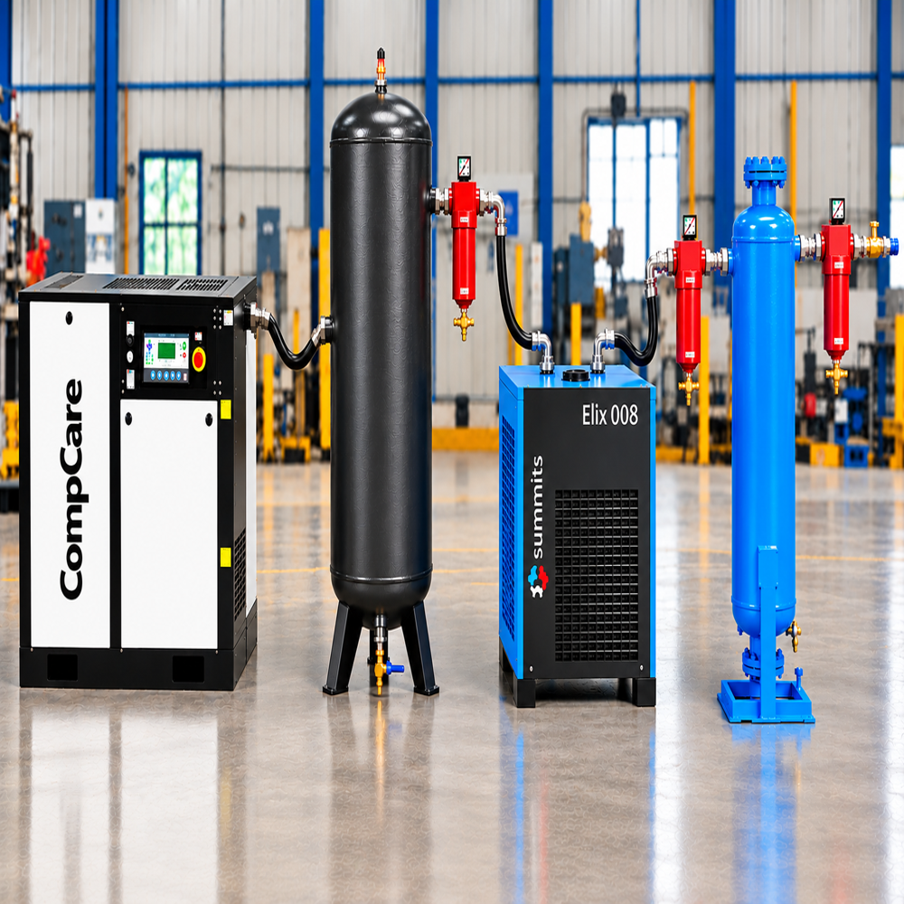Precision Compressed Air Solutions For Laser Cutting - Air Flow Capacity: 35.7 - 357 Cubic Meter Per Hour (M3/H)