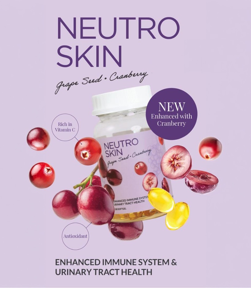 Neutro Skin Grape Seed, Cranberry Glutathione Whitening Softgels