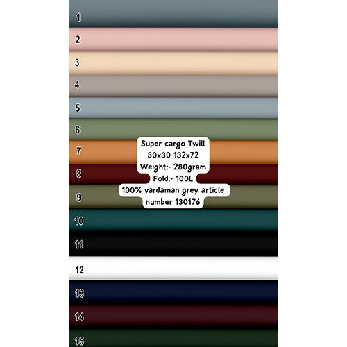 30x30 Super Cargo Twill Shirting Fabric