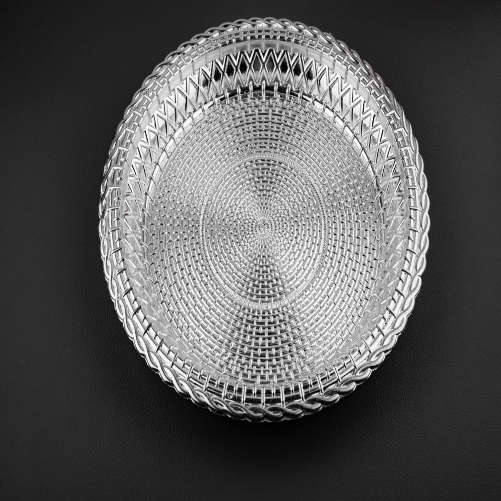 Decorative Silver Plastic Tray