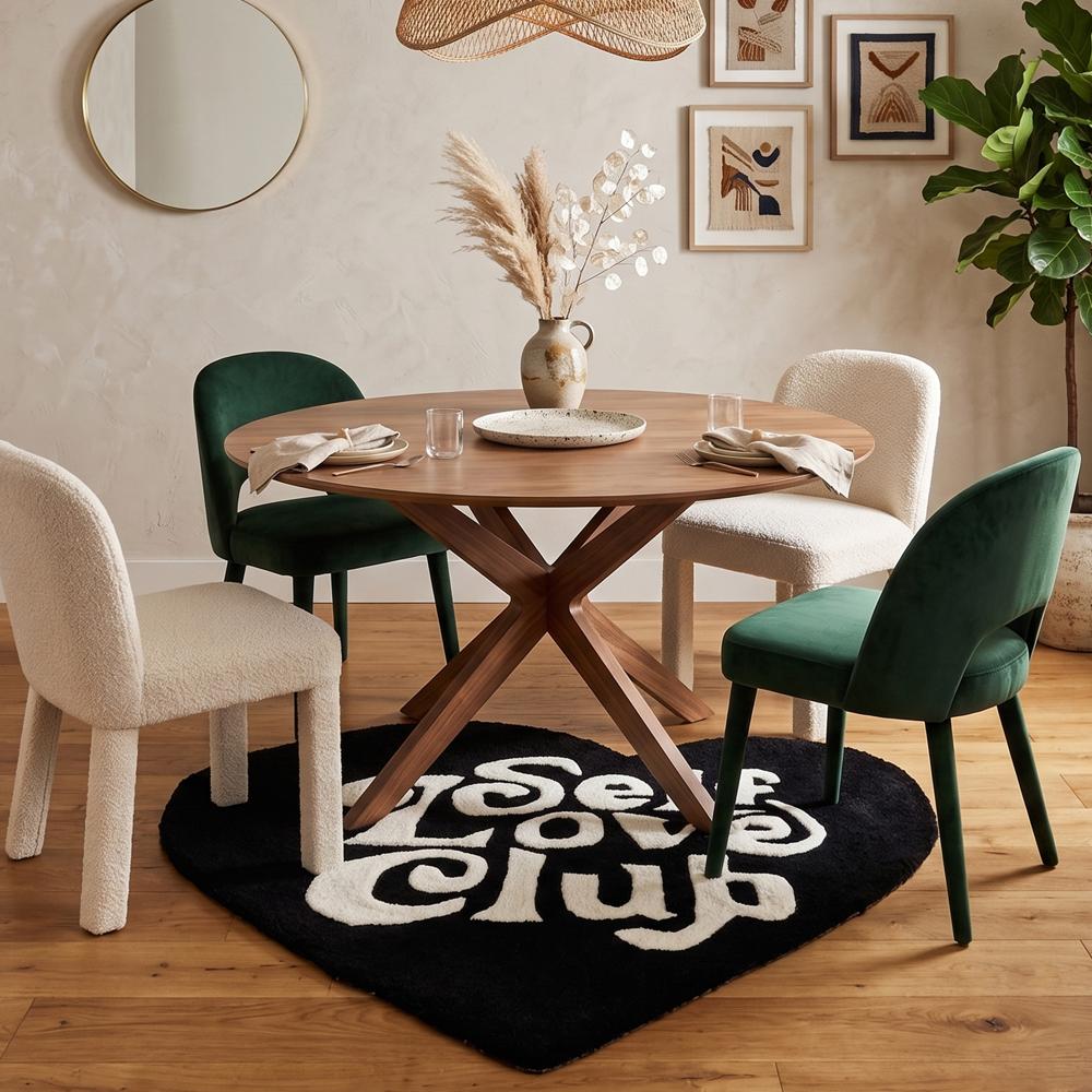 Handmade Heart Shape Wool Rug Hand Tufted Decorative Carpet