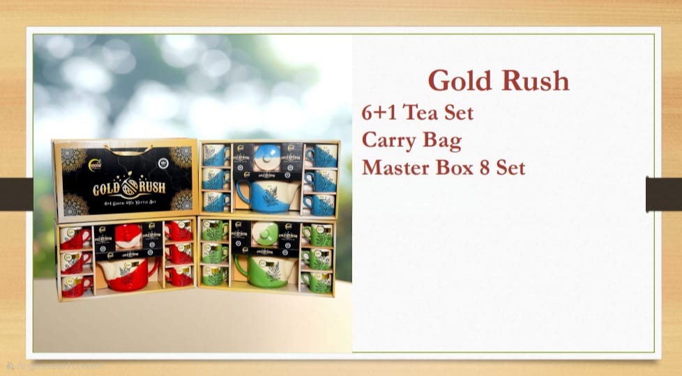 Gold Rush 6+1 Tea Set