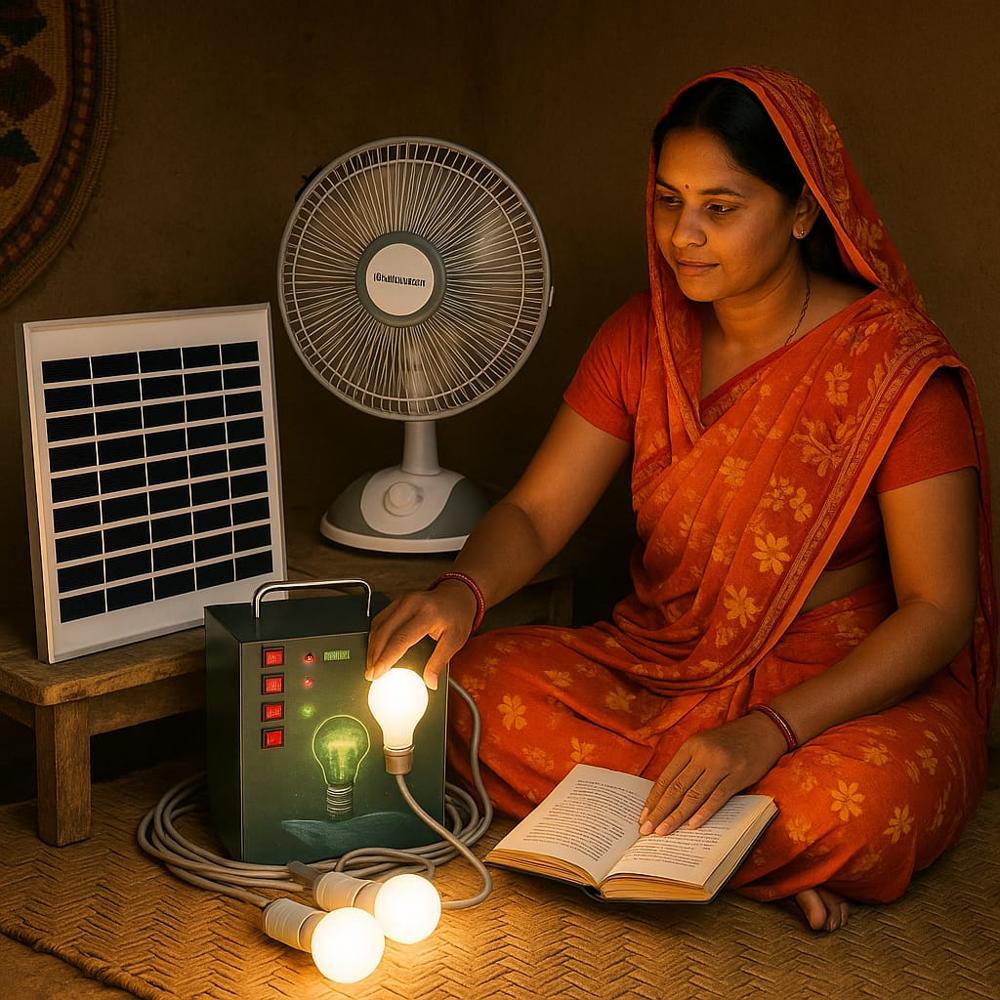 100 W Solar Home Lighting System