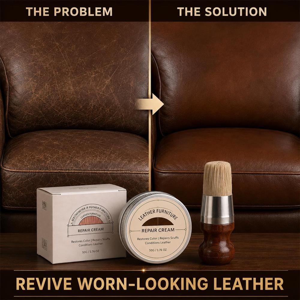 Leather Furniture Repair Cream With Brush