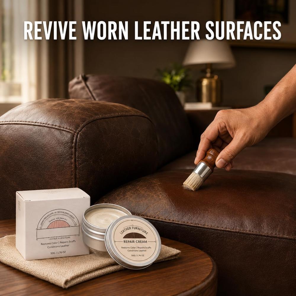 Leather Furniture Repair Cream With Brush